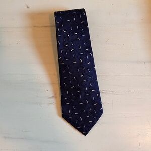 Turnbull & Asser Exclusive Neck Tie Mens Blue Teardrop Silk Hand Made In England
